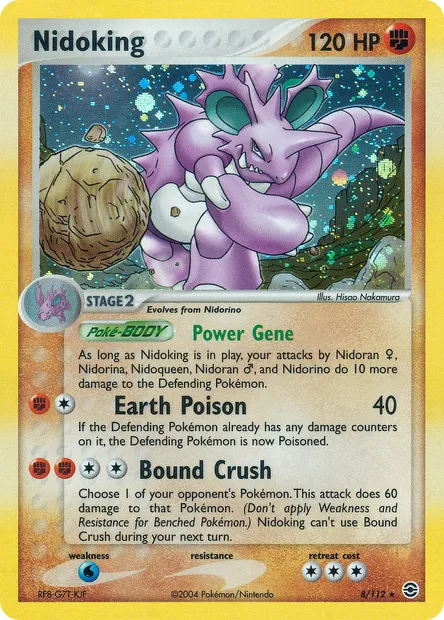 Nidoking, Pokémon card RG 8 — FireRed & LeafGreen set