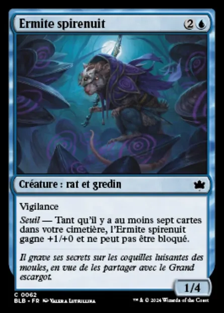 Ermite spirenuit, carte Magic BLB 62 — extension Bloomburrow