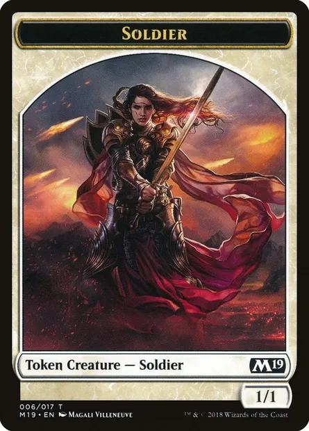 Soldier, carte Magic TM19 6 — extension Core Set 2019 Tokens