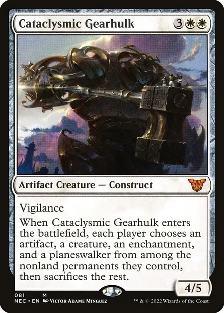Cataclysmic Gearhulk, Magic card NEC 81 — Neon Dynasty Commander set