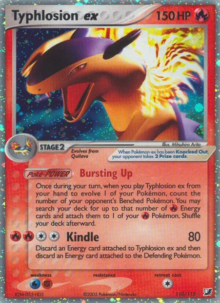 Typhlosion ex, Pokémon card UF 110 — Unseen Forces set