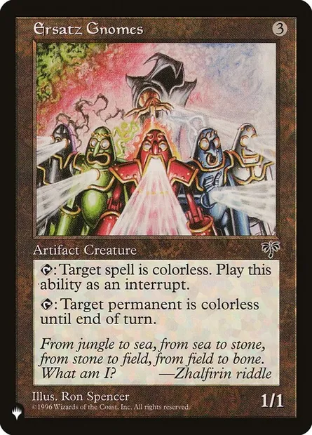 Ersatz Gnomes, Magic card PLST MIR-301 — The List set