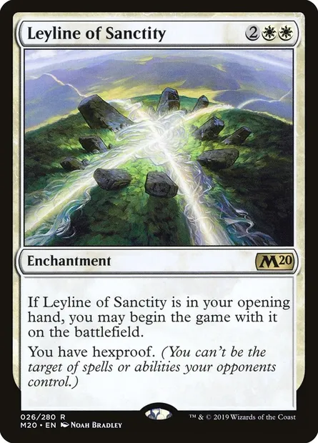 Leyline of Sanctity, Magic card M20 26 — Core Set 2020 set
