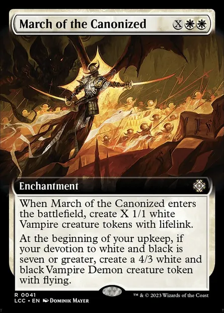 March of the Canonized, Magic card LCC 41 — The Lost Caverns of Ixalan Commander set