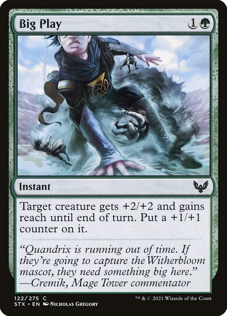 Big Play, Magic card STX 122 — Strixhaven: School of Mages set