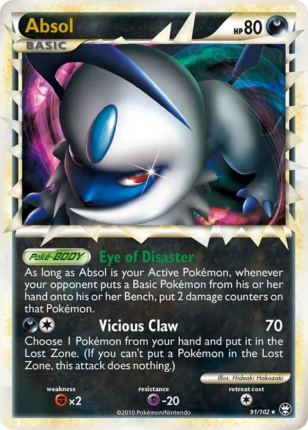 Absol, Pokémon card TM 91 — Triumphant set