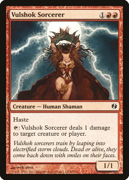 Sorcière vulshoke, carte Magic DDI 50 — extension Duel Decks: Venser vs. Koth