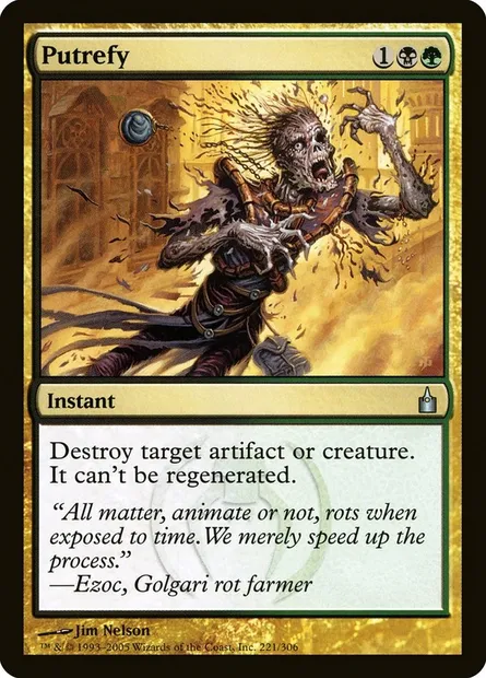 Putréfier, carte Magic RAV 221 — extension Ravnica: La Cité des Guildes