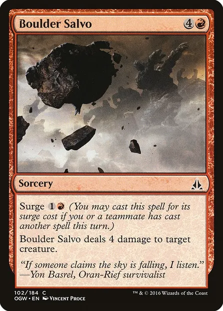 Boulder Salvo, Magic card OGW 102 — Oath of the Gatewatch set