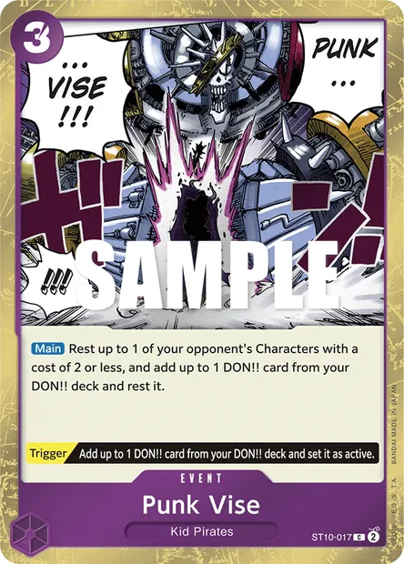 Punk Vise, One Piece card ST10-017 — The Three Captains set