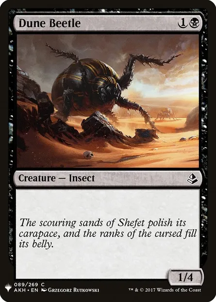 Dune Beetle, Magic card PLST AKH-89 — The List set