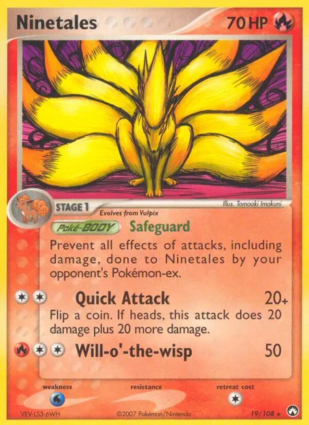 Ninetales, Pokémon card PK 19 — Power Keepers set