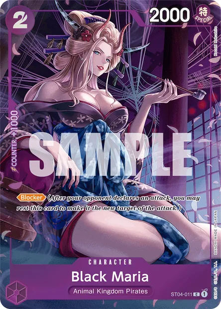 Black Maria, One Piece card ST04-011 — Animal Kingdom Pirates set