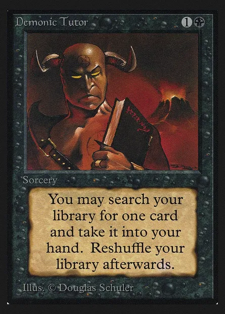 Demonic Tutor, Magic card CEI 105 — Intl. Collectors' Edition set