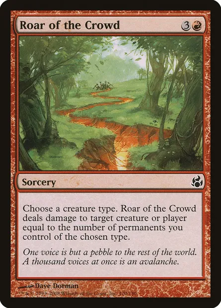 Roar of the Crowd, Magic card MOR 100 — Morningtide set