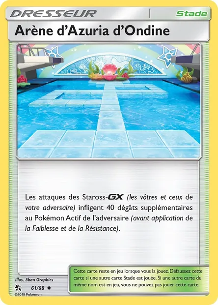 Arène d’Azuria d’Ondine, carte Pokémon HIF 61 — extension Destinées Occultes
