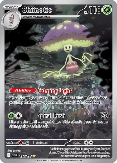 Shiinotic, Pokémon card SSP 194 — Surging Sparks set