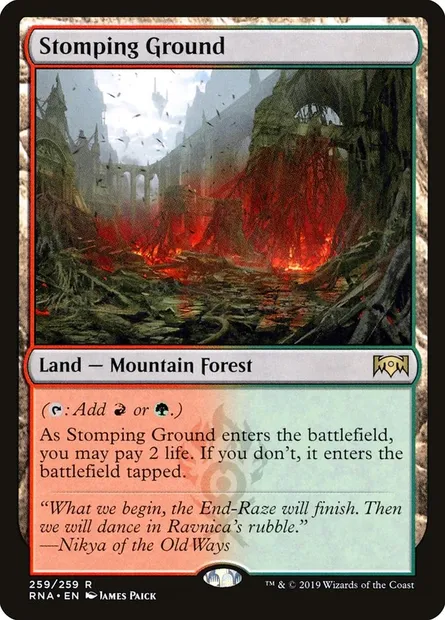 Stomping Ground, Magic card RNA 259 — Ravnica Allegiance set