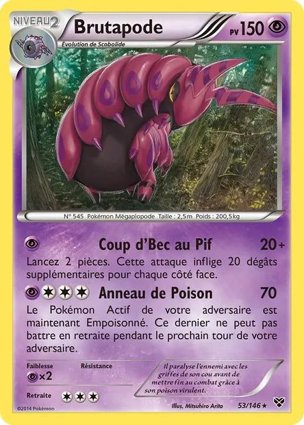 Brutapode, carte Pokémon XY 53 — extension XY
