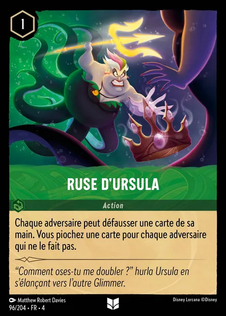 Ruse d'Ursula, carte Disney Lorcana CH4-096 — extension Le Retour d'Ursula
