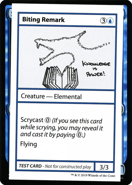 Biting Remark, carte Magic CMB2 17 — extension Mystery Booster Playtest Cards 2021