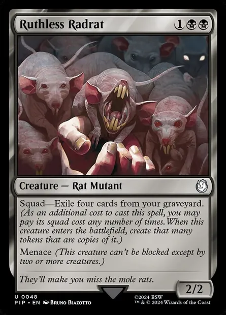 Ruthless Radrat, Magic card PIP 48 — Fallout set