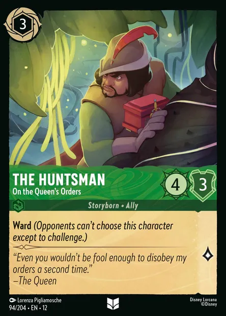 The Huntsman - On the Queen's Orders, Disney Lorcana card CH12-094 — Wilds Unknown set