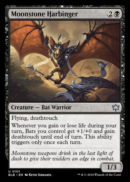 Moonstone Harbinger, Magic card BLB 101 — Bloomburrow set