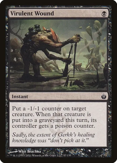 Virulent Wound, Magic card MBS 57 — Mirrodin Besieged set