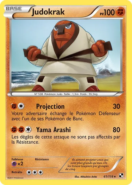 Judokrak, carte Pokémon BLW 61 — extension Noir & Blanc