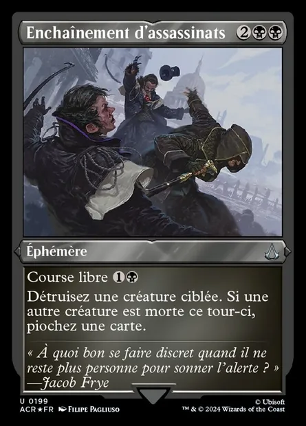 Enchaînement d'assassinats, carte Magic ACR 199 — extension Assassin's Creed