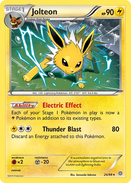 Jolteon, Pokémon card AOR 26 — Ancient Origins set