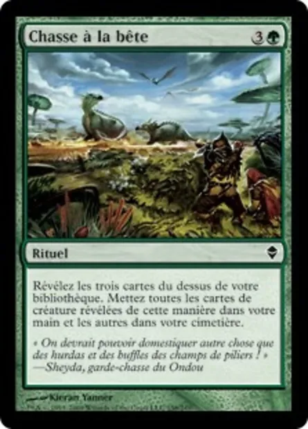 Chasse à la bête, carte Magic ZEN 158 — extension Zendikar