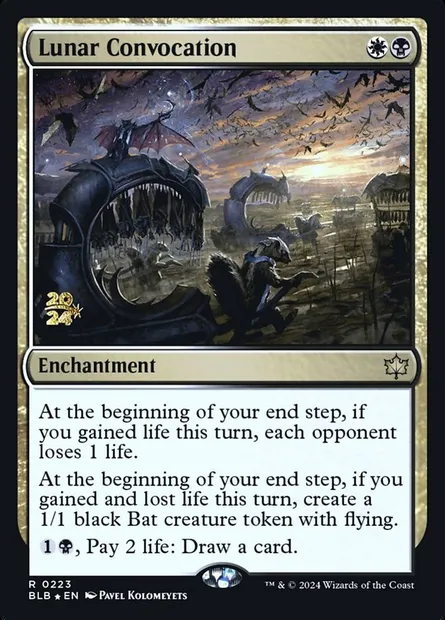 Convocation lunaire, carte Magic PBLB 223s — extension Bloomburrow Promos