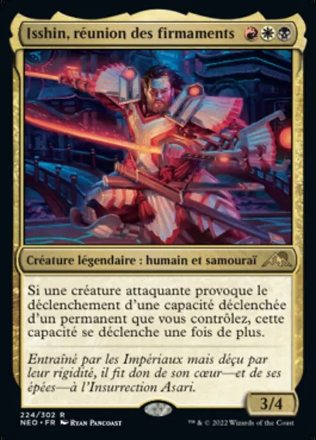 Isshin, réunion des firmaments, carte Magic NEO 224 — extension Kamigawa: La Dynastie Néon
