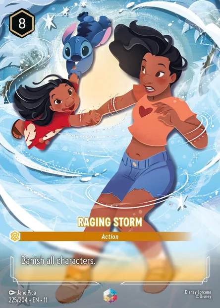 Raging Storm, Disney Lorcana card CH11-225 — Winterspell set