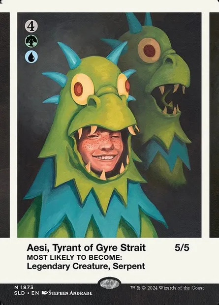 Aesi, Tyrant of Gyre Strait // Aesi, Tyrant of Gyre Strait, carte Magic SLD 1873 — extension Secret Lair Drop