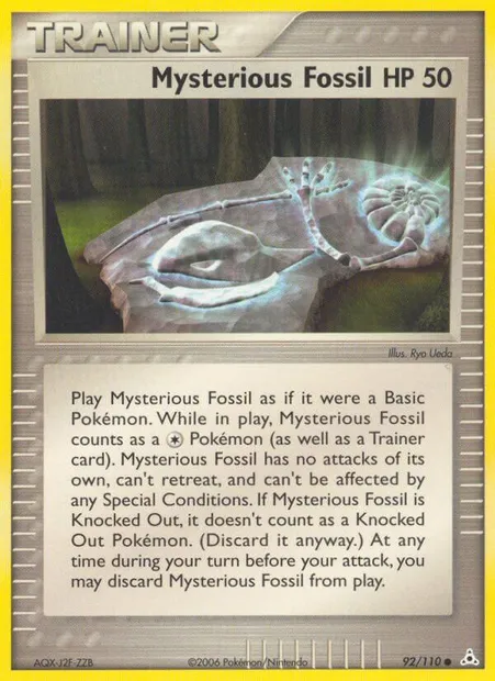Mysterious Fossil, Pokémon card HP 92 — Holon Phantoms set