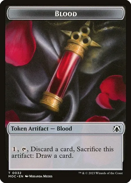 Blood, carte Magic TMOC 32 — extension March of the Machine Commander Tokens