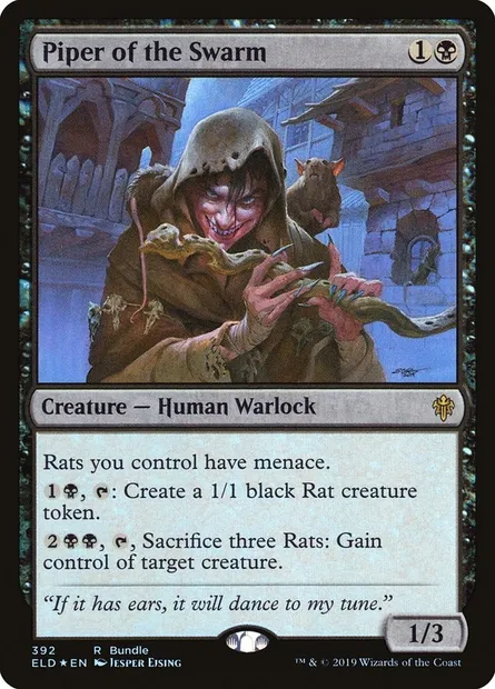 Piper of the Swarm, Magic card ELD 392 — Throne of Eldraine set