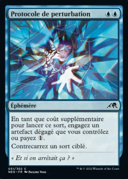 Protocole de perturbation, carte Magic NEO 51 — extension Kamigawa: La Dynastie Néon