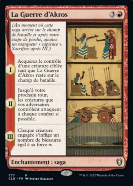 La Guerre d'Akros, carte Magic CLB 777 — extension Commander Légendes : la bataille de la Porte de Baldur