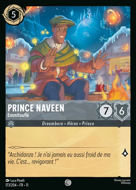 Prince Naveen - Emmitouflé, carte Disney Lorcana CH11-173 — extension Givresort