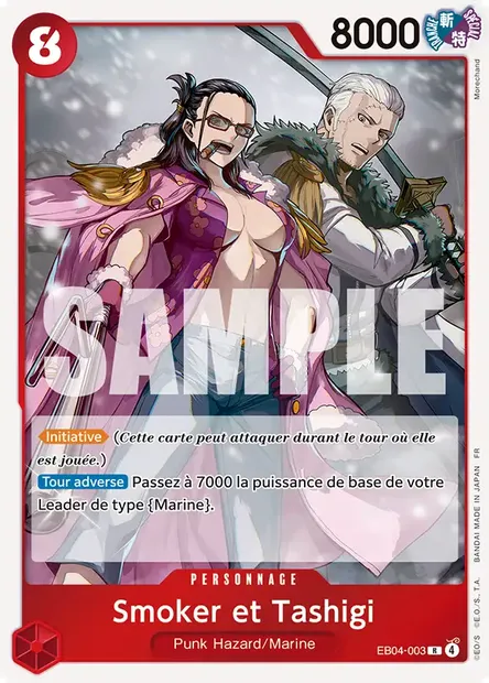 Smoker et Tashigi, carte One Piece EB04-003 — extension EGGHEAD CRISIS