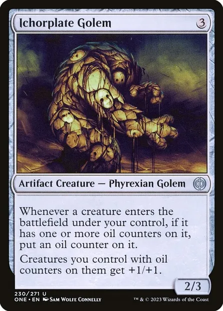 Ichorplate Golem, Magic card ONE 230 — Phyrexia: All Will Be One set