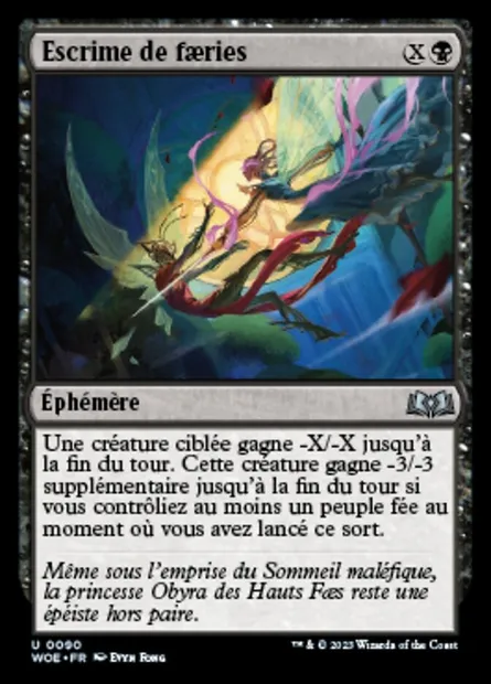 Escrime de faeries, carte Magic WOE 90 — extension Wilds of Eldraine