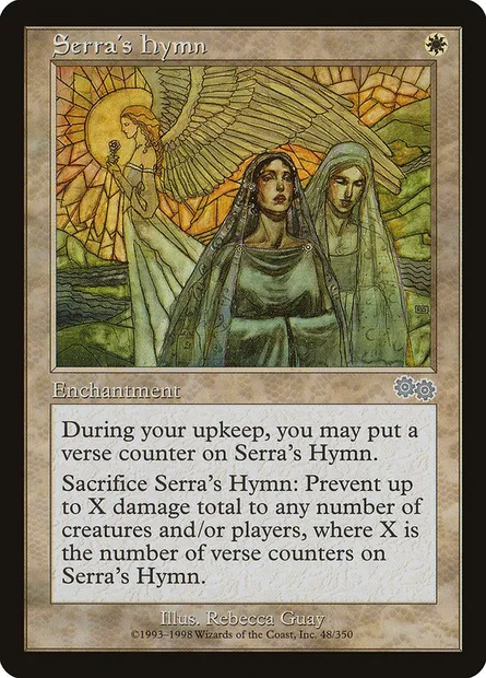 Hymne à Serra, carte Magic USG 48 — extension Epopée d'Urza
