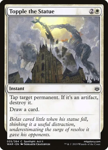 Topple the Statue, Magic card WAR 35 — War of the Spark set