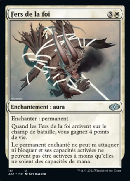 Fers de la foi, carte Magic J22 181 — extension Jumpstart 2022
