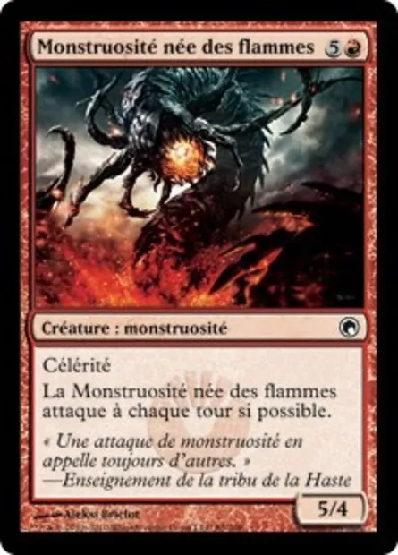 Monstruosité née des flammes, carte Magic SOM 89 — extension Cicatrices de Mirrodin